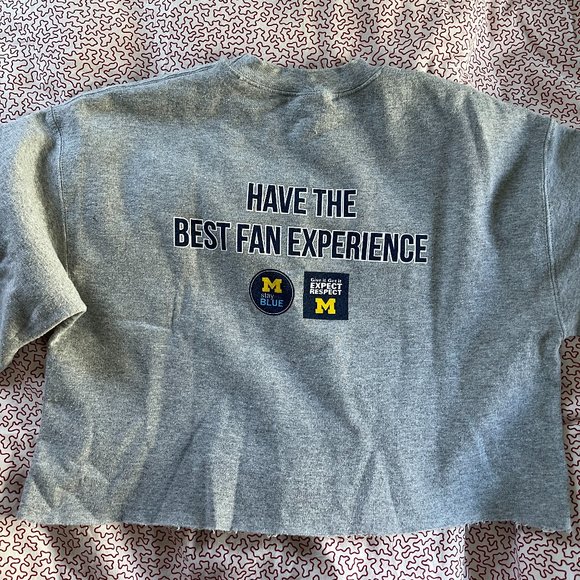 Cropped University of Michigan Football Sweatshirt - Picture 3 of 3